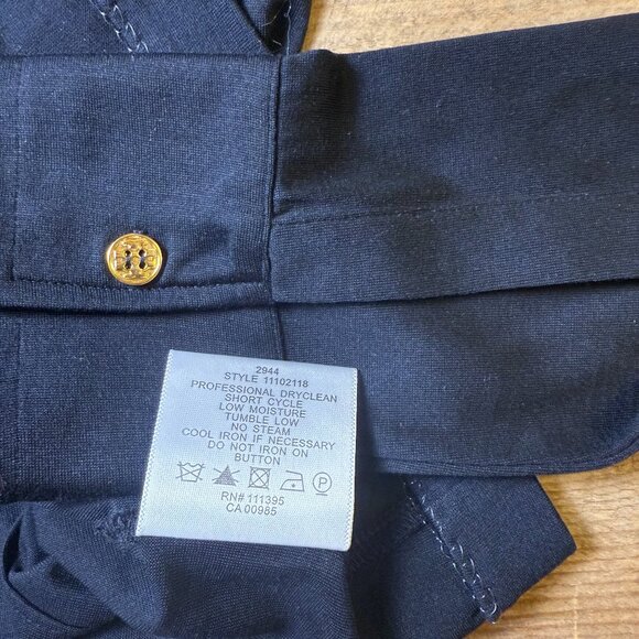 Tory Burch | Size S | 100% Silk Button Down in Black - Picture 8 of 8